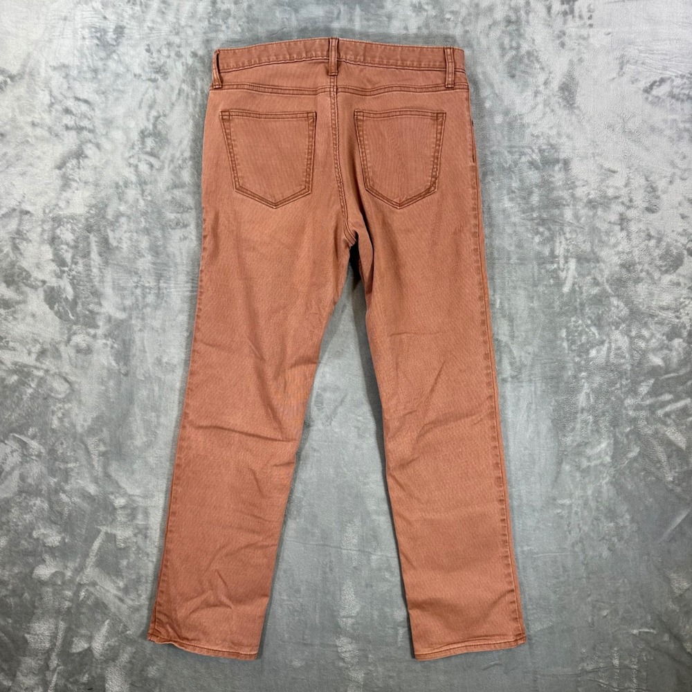 Banana Republic Athletic Corduroy Jeans Men's Size 33x32 Orange Terracotta Pants - Picture 2 of 7